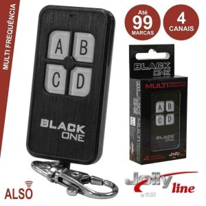 Comando Garagem Universal 4 Canais Multifreq/Rollingcode - (BLACKONE)