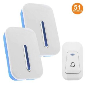 Campainha S/ Fios C/ 2 Receptores 230V 150M - (BLUEBELL012)