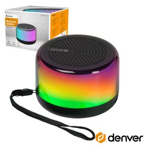 Coluna Bluetooth Portátil 30W RGB/Micro SD/TWS DENVER - (BTP-103)