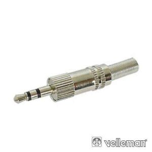 Ficha Jack 3.5mm Macho St Niquelado C/ Guarda Cabo - (CA004)