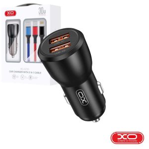 Adaptador Isqueiro 2 USB-A 5V 18W QC-30W XO - (CC55)