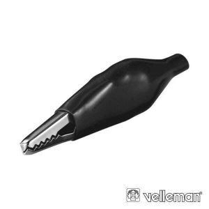 Pinça Crocodilo 27mm Isolada Preta - (CM5B)