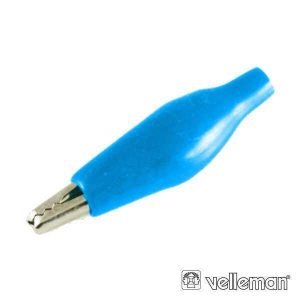 Pinça Crocodilo 27mm Isolada Azul - (CM5BL)
