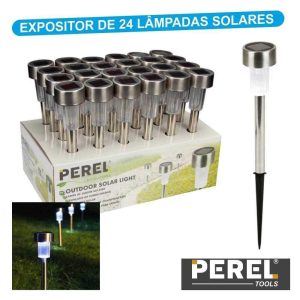 Expositor 24 Candeeiros LED Solar P/ Iluminação de Jardim - (CSOL04D)
