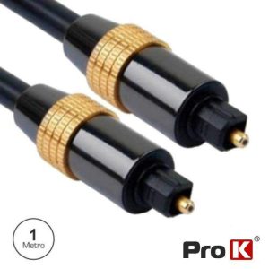 Cabo Fibra Óptica TOSLINK-TOSLINK 1m PROK - (CTOSLINKPRO1G)