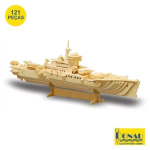 Navio Militar Painéis De Contraplacado C/ 121 Peças Donau - (DNM861)