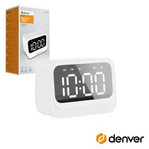 Relógio Despertador C/ Bluetooth Branco DENVER - (EC-54W)