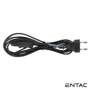 Cabo Alimentação C/ Interruptor 2.5m Preto ENTAC - (ERWC20-2.5S-B)