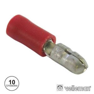 Terminal Macho Isolado 3.9mm 10X Vermelho - (FRMB)