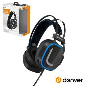 Auscultadores Gaming C/ LED RGB DENVER - (GHS-131)
