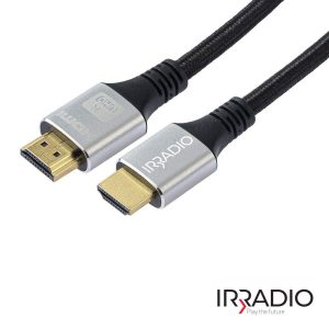 Cabo HDMI Dourado Macho/Macho 2.1 8K Preto 5M IRRADIO - (IR-8KPL/5)