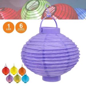 Candeeiro Decorativo De Papel LED A Pilhas - (LAR960)