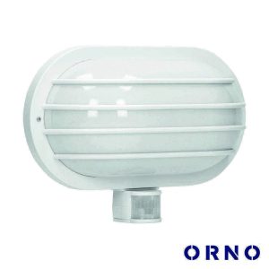 Aplique Oval C/ Sensor Movimento PIR E27 IP44 Branco ORNO - (LF-2/W)