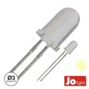 LED 3mm Alto Brilho Branco Quente Jolight - (LL0310WW)