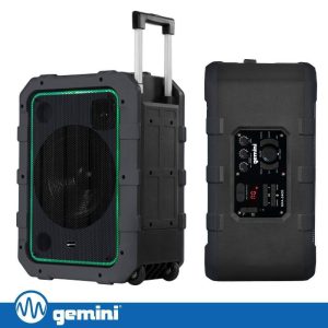 Coluna Bluetooth Portátil 10" 240W FM/USB/MIC IPX4 GEMINI - (MPA-2400GR)