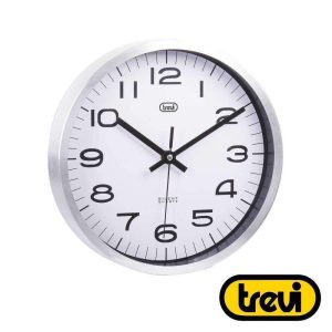 Relógio de Parede Redondo Prateado Ø25cm TREVI - (OM3516S)
