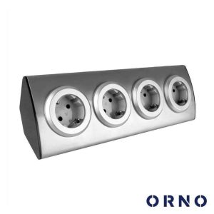 Extensão Elétrica 4x Schuko Inox ORNO - (OR-AE-1340(GS))
