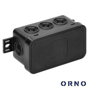 CAIXA DE DERIVAÇÃO ESTANQUE C/ 8 CONES 80X45X41mm ORNO - (OR-JB-13805/B)