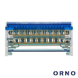Bloco de Distribuição Energia Fileira Dupla P/ 11 Cabos ORNO - (OR-LZ-8201/11)
