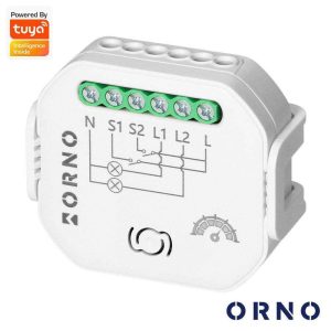 Módulo Relé 2 Canais Dimável 2300W 10A WiFi+BT Tuya ORNO - (OR-SH-17103)