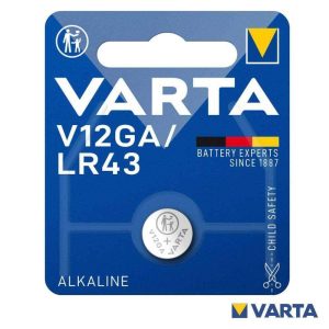 Pilha Alcalina Botão LR43/AG12/V12GA/L1142 1.5V VARTA - (PAV-LR43)