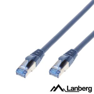 Cabo De Rede S/FTP CAT6A LSZH 0.5m Azul LANBERG - (PCF6A-10CC-0050-B)