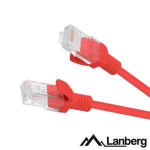 Cabo De Rede U/UTP CAT6 0.25m Vermelho LANBERG - (PCU6-10CC-0025-R)