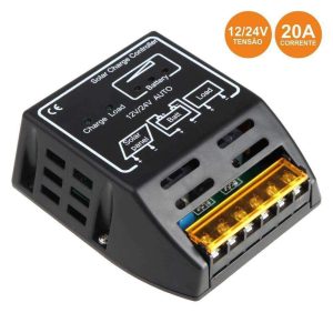 Regulador Painel Fotovoltaico 20a 12/24Vdc - (RPS20A/12-24)