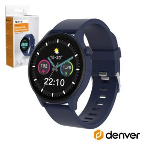 SmartWatch Multifunções P/ Android IOS Azul DENVER - (SWC-338BU)