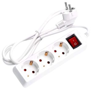 Extensão Elétrica 3x Schuko C/ Interruptor 3G1