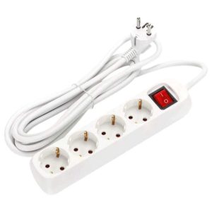 Extensão Elétrica 4x Schuko C/ Interruptor 3G1