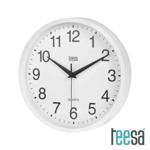 Relógio de Parede Redondo Branco Ø25cm TEESA - (TSA0037)