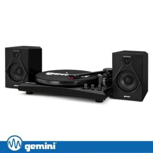 Gira-Discos 33/45/78RPM Preto C/ 2 Colunas GEMINI - (TT-900BB)
