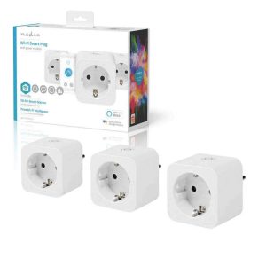 Conjunto 3 Tomadas Elétricas Schuko Wifi C/ App - (WIFIP121FWT3)