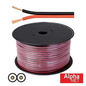 Cabo Coluna 2x1.50mm Cobre Puro Preto/Vermelho ALPHANET - (WTR56/150)