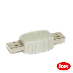 Ficha Adaptadora USB-A Macho / Macho - (64-522)