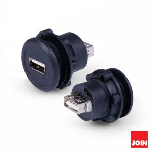 Ficha Adaptadora USB-A Fêmea / Fêmea Painel JOIN - (64-527NP)