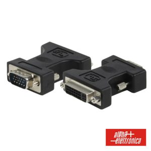Ficha Adaptadora DVI-I Dual Link Fêmea P/ VGA Macho - (64-574/1)