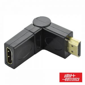 Ficha Adaptadora HDMI Fêmea / Macho Rotativa 180° - (64-579/10SN)
