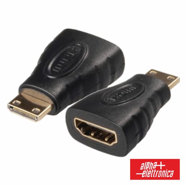 Ficha Adaptadora HDMI Fêmea / Mini HDMI Macho Dourada - (64-579/1/M)