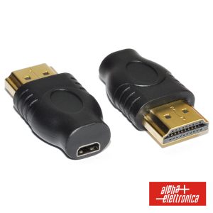 Ficha Adaptadora Micro HDMI Tipo D Fêmea / HDMI Macho - (64-579/40)