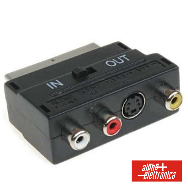Ficha Adaptadora Scart 21p / 3rca Svhs In/Out - (92-260)