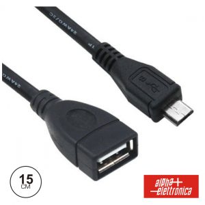 Cabo USB-A 2.0 Fêmea / Micro USB-B Macho Otg 15cm - (95-651OTGB)