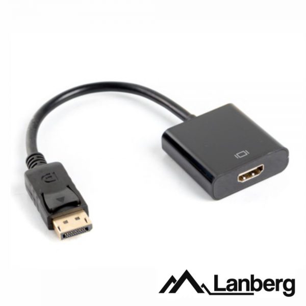 Adaptador Displayport Macho / HDMI Fêmea LANBERG - (AD-0009-BK)