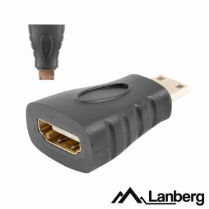 Adaptador Mini HDMI Macho / HDMI Fêmea LANBERG - (AD-0037-BK)