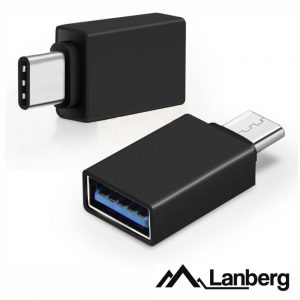Adaptador USB-C Macho / USB-A Fêmea LANBERG - (AD-UC-UA-02)