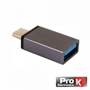 Adaptador USB-C OTG Macho / USB-A 3.0 Fêmea PROK - (ADPUSB3.0C/3)