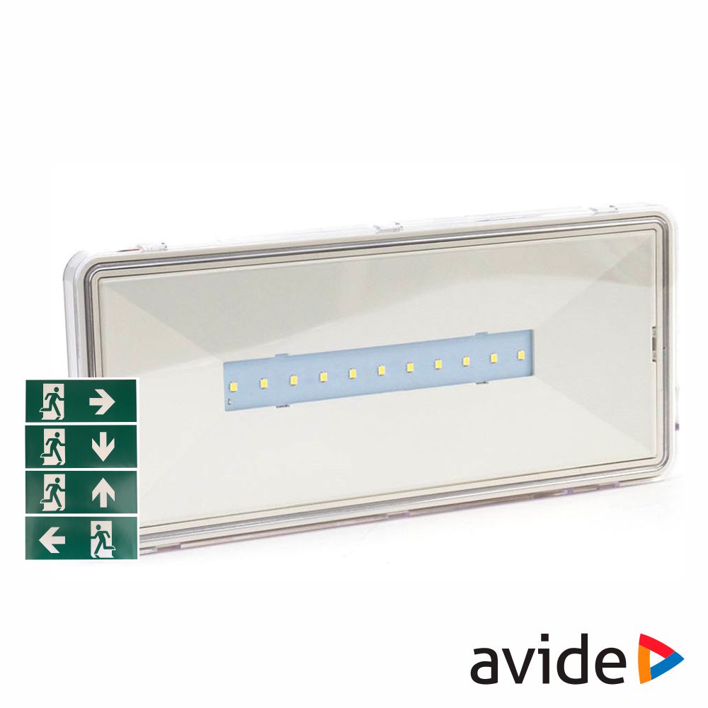Luz Emergência LED 2.8W Aplique AVIDE - (AEXITL-IP65)