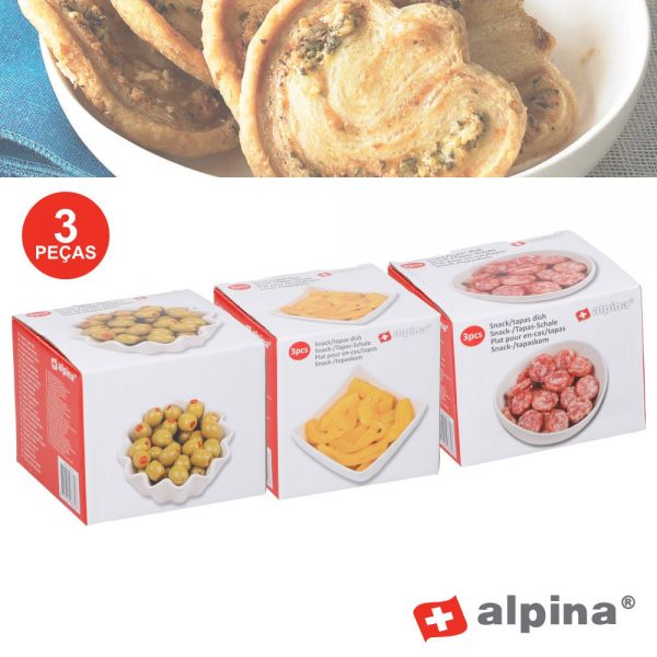 Conjunto 3 Taças P/ Snacks Alpina - (ALP913)