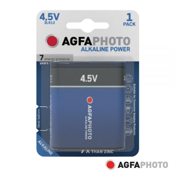 Pilha Alcalina 3LR12/4.5V 4.5V 1x Blister POWER AGFAPHOTO - (APA4.5V)